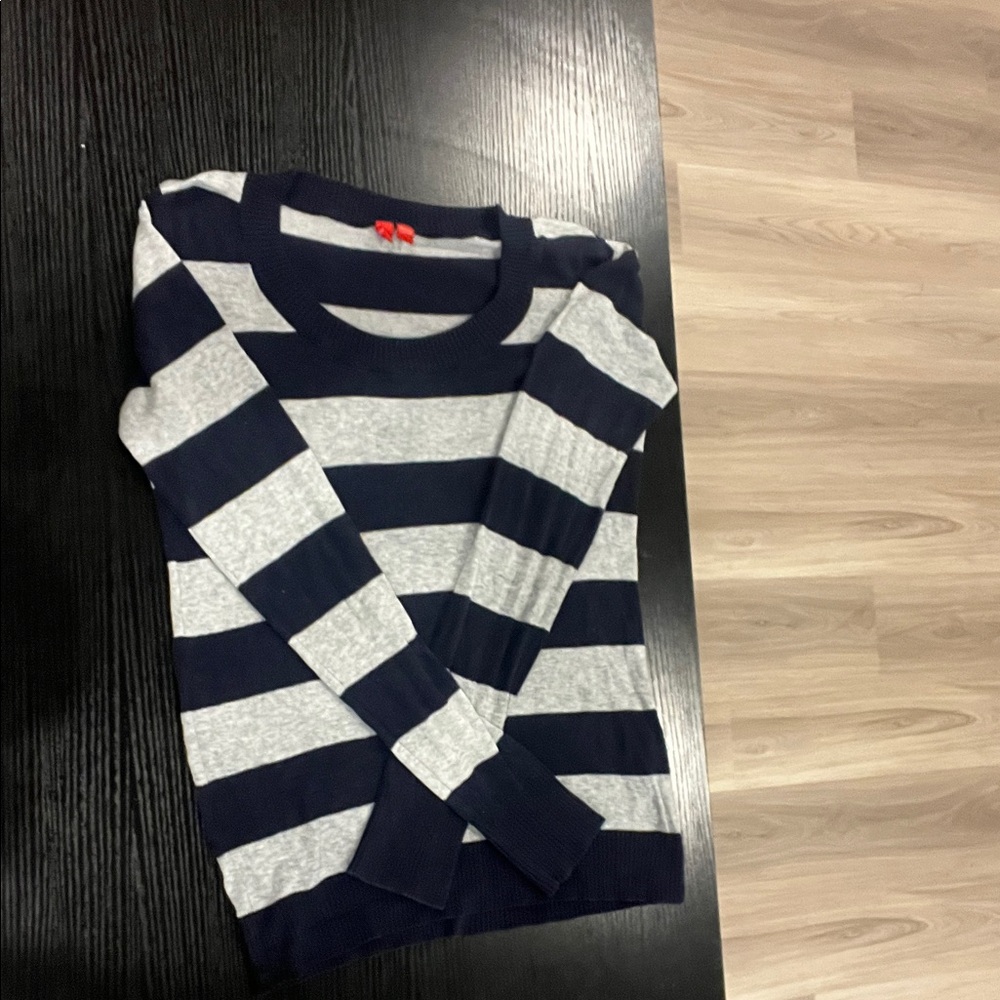 Esprit Navy and Gray Striped Sweater